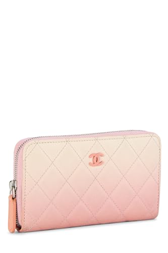 Pre-Loved Pink Ombré Quilted Lambskin Zippy, Pink2