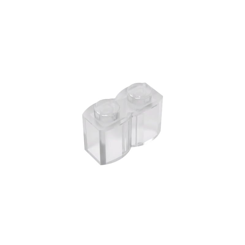 Gobricks 30136 Basic Bricks Brick Special 1x2 Palisade [aka Log] 50 Pieces GDS-749 Compatible with Lego Building Blocks Color:Trans-Clear — image 1