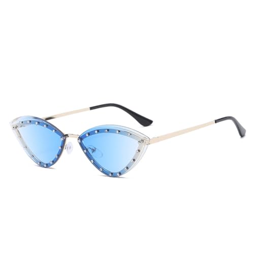 Trendige Mode für Damen, Cat-Eye-Sonnenbrille, kleine Metall-Sonnenbrille in guter Qualität für Damen