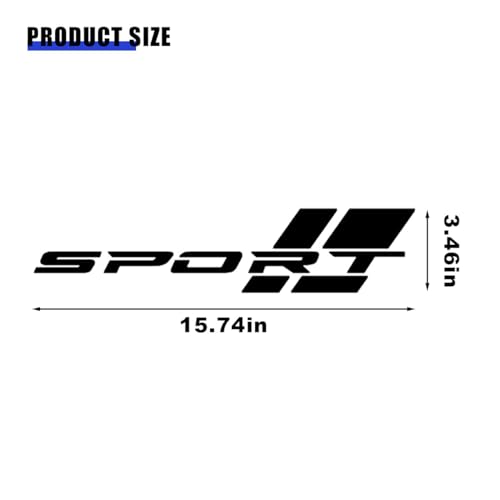 Image of 2PCS Car Sport Letter Logo Vinyl Decal, Exterior Accessories Fit for All Cars Side (Black&Black)