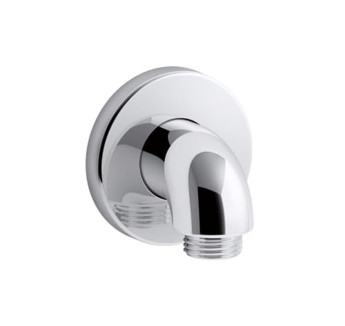 KOHLER 22172-CP Purist Stillness Wall-Mount Supply Elbow with Check Valve for Handshower Hose, Handheld Shower Elbow, Polished Chrome - image 4