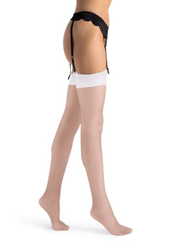Image of Fiore Sensual Justine Smooth Sheer Stockings - Women, Elegant, Sophisticated, Formal Occasions - Black, One Size