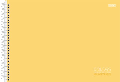 Caderno Cartografia e Desenho milimetrado 1/1 Capa Dura Espiral 60 folhas Neutro