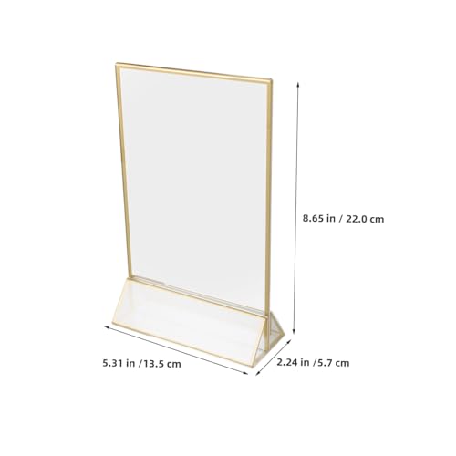 Support double face acrylique transparent pour table de bureau - 2