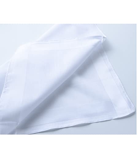 Srffbremeoly Assorted Men's Handkerchief Plaid 100% Cotton Handkerchiefs Soft Hankies Pocket Square White 3Piecs, One Size #TOP4