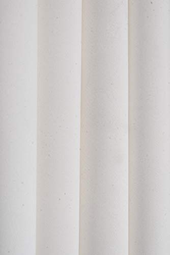 Image of LaVichitra 2 Piece Premium Suede Curtains - Thermal Insulated, 3 Layered, 100% Opaque Long Door Curtain, 75% Light Blocking - 8 ft, Cream