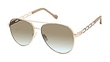 Jessica Simpson Women's J5856 Metal Chain Temple Aviator UV Protective Sunglasses | Wear Year-Round...