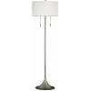 Kenroy Home Stowe Floor Lamp with Brushed Steel Finish, Modern Style, 61" Height, 19" Width, 19" Depth