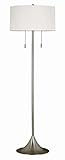 Kenroy Home 21405BS Stowe Floor Lamps, Medium, Brushed Steel Finish