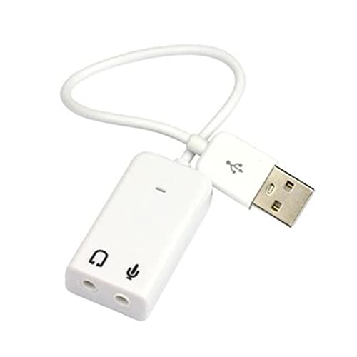 Tofficu Adaptador de Audio USB Virtual con Cable Portátil y Altavoces Sonido Inmediato Color