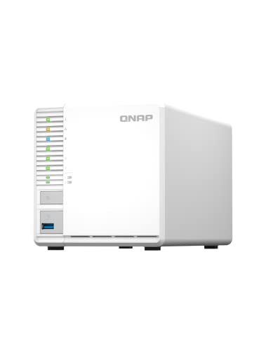QNAP TS-364-8G-US 3 Bay High-Performance Desktop NAS with 2.5GbE and M.2 SSD caching for Running...