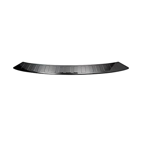 Protection Seuil de Pare-Chocs arrière - Compatible avec Peugeot Expert 2017-2022 Long - Couverture de Seuil de Coffre - Bande Seuil de Chargement - Style élégant - en Acier INOX Chromé Foncé Cover