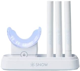 SNOW Advanced Wireless Teeth Whitening Kit - Limited Edition Wireless Teeth Whitening Kit - Portable LED Light Teeth Whitener with Gel Teeth Whitening Pens - 3 Pack, White