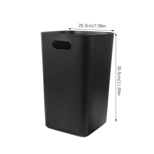 Caneca de basura negra para cocina sin tapa miniatura 2