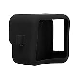 Portable Camera Silicone Sleeve, Reusable Mini Camera Silicone Case Compatibility for Hiking for Outdoor (Black)