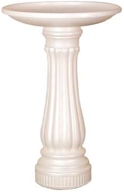 Union Products White Plastic 25 in. Bird Bath