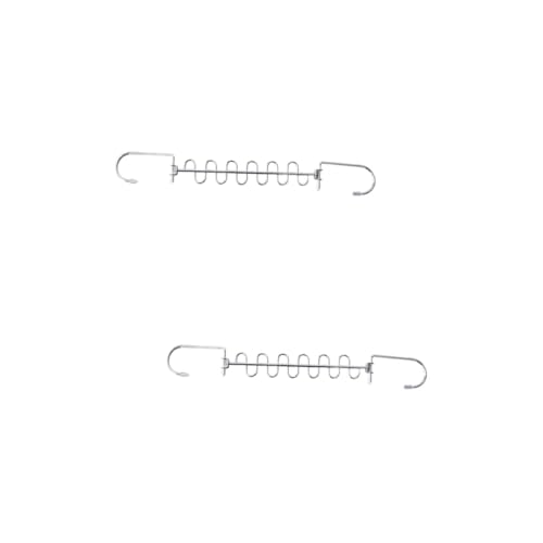 Unomor 2pcs Space Saver Hangers Metal Hangers for Closet Space Saving for Clothes Wardrobe Organizer Clothes Saver Easy to Use
