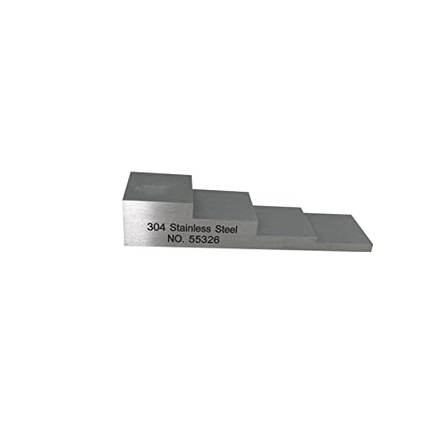 Bloque de calibración de 4 pasos 3mm 5mm 10mm 15mm para medidor ultrasónico de espesor en acero inoxidable 304 miniatura 4