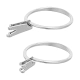 OATIPHO 2 Piezas Soporte para Anillos Sujeción de Gemas Miniatura en Aleación de Aluminio Plata, Ajuste Rápido Procesos Creativos y Demostraciones de Prueba