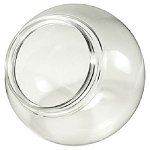 8 Inch Clear Acrylic Lamp Post Globe with 3.91 Inch Solid Flange