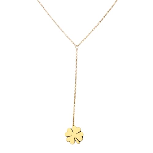 Collier à quatre feuilles pour femmes en argent 925 avec cristal