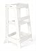 Stepup Baby Toddler Step Stool - Adjustable Height Kids Helper Step Stool, Durable, Non-Slip Platform for Bathroom Sink & Kitchen Counter, Toddler Tower for Exploration and Growth - White