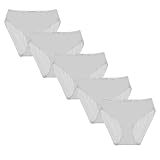 Naomi & Nicole 5-Pack Microfiber Hipster Panties with Invisible Stay-Put Edge XL/8