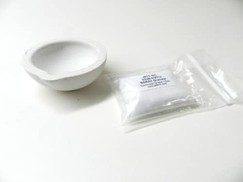 JTS Melting Dish Crucible Casting Gold and Silver 20 DWT Ceramic Dish and Borax Flux
