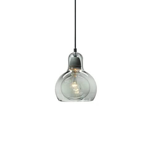 Lámpara colgante de cristal de diseño creativo y estilo loft con casquillo E27