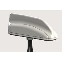 MobileMark 4-in-1 MXFG408 MaxFin Multi-Band 5G 2X Sub-6 LTE, 1X WiFi, GNSS Antenna - SMA - 15ft - White- Thread Mounting