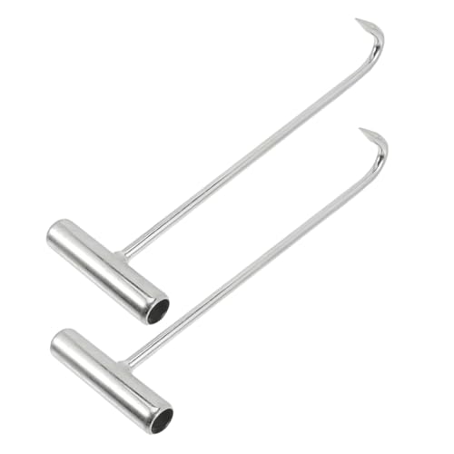 Homoyoyo Manhole Cover Lifter Hook Roll up Door Lifting Tool Pcs Heavy Duty Stainless Steel Hooks for Lifting