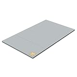 ALZIP MAT Eco Silion Urban, Folding Baby Play Mat Eco-Friendly Non-Toxic Non-Slip Reversible Waterproof (XG (110x55 inch), Grey)