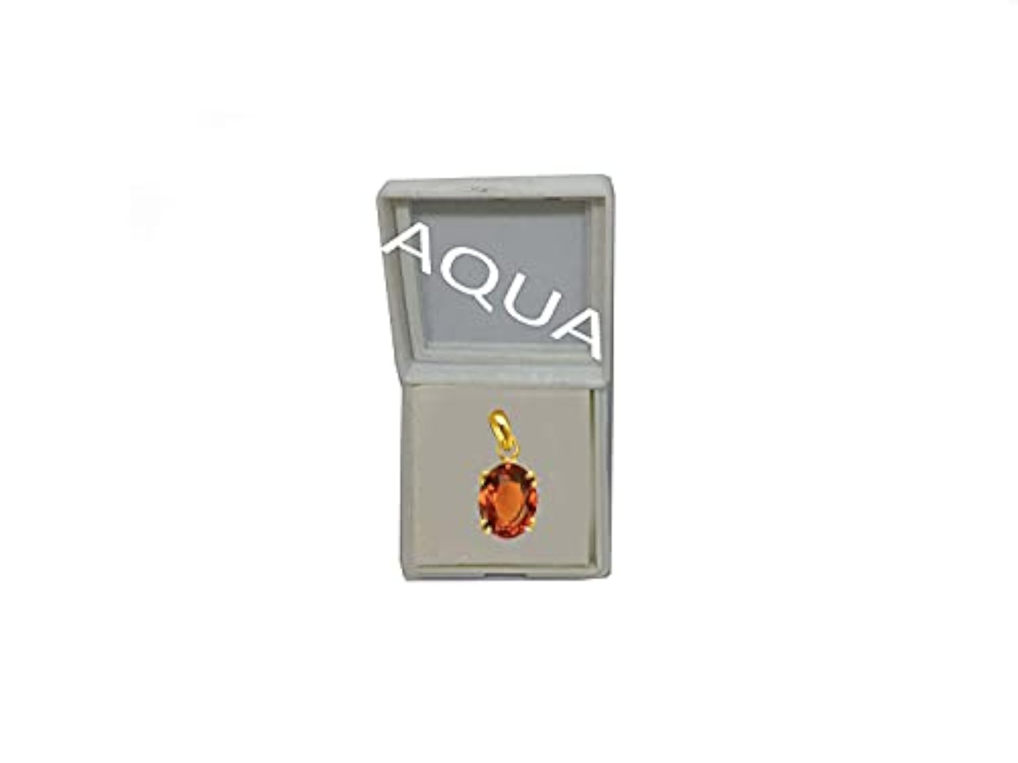 Natural Hessonite 10.25 Ratti Certified Gemstone Pendant, Gold Plated