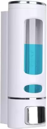 Image of 400 ML Wall Mounted Soap Dispenser | ABS Material with Transparent Liquid Indicator, Ideal Hand Wash Dispenser Bottles | Ideal for Wash Basin or Kitchen Sink | Home | Office (White)