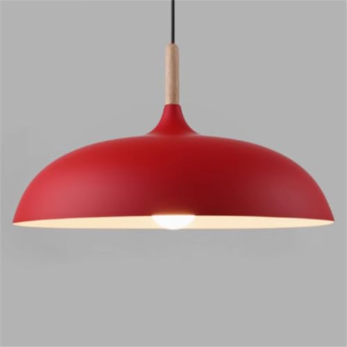 Plafonnier géométrique rouge de 35 cm en dôme pour éclairage de cuisine