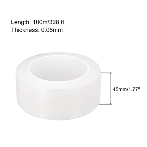 Image of MECCANIXITY Removable Protective Film, 1 4 /5 Inch x 328 Ft Surface Protective Scratch Film Roll for Furniture, Electrical Appliances, Clear