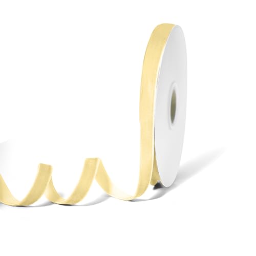 Cream Velvet Ribbon for Gift Wrapping, Trimming Ribbon for Christmas DIY Craft Wedding Floral Holiday Valentine's Day Decoration Choker Hair Bow Hat Wreath Making, 3/8" x 10 Yards