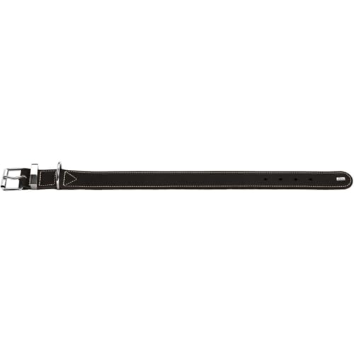 HUNTER AALBORG SPECIAL Hundehalsband, Leder, strapazierfähig, komfortabel, 45 (S), schwarz