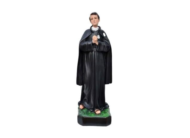 ArteSacraCaravaggio Statua di San Gabriele cm 60 (23,62 inches) in resina decorata a mano, occhi dipinti o in vetro, di produzione artigianale italiana (OCCHI DIPINTI)