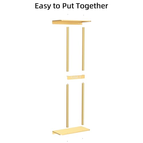 Stwwo 104023015 Bathroom Towel Storage Rack For Bathroom, 30 Inch Towel Racks Wall Mounted With Shelf Can Holds 6 Large Towels, Wall Towel Rack For Rolled Towels, Gold thumb #6