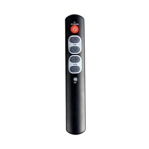Cpolebev Télécommande d'apprentissage Intelligente Télécommande TV 6 Gros Boutons pour TV, Décodeur, DVD, Magnétoscope