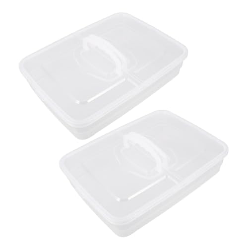 FUNOMOCYA 2pcs Stackable Pizza Dough Proofing Box with Lid and Handle Portable Storage Container for Bread and Pizza Dough User Friendly Design for Home and Professional Bakers