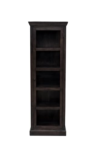 Image of The Attic Indiana Kitchen Cabinet Walnut, Multipurpose Cabinet for Bedroom Living Room Study bar, Solid Wood Bookshelf /Kitchen Cabinet, Solid Mango Wood, Walnut Matte Finish