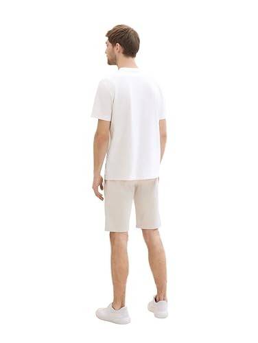 TOM TAILOR Herren Slim Fit Chino Shorts mit Gürtel, Light Cashew beige, 28 – Ansicht 3