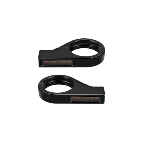 Clignotants Moto Ambrés en Alliage d'Aluminium 12V pour Tube 41mm