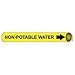 Pipe Marker - Precoiled and Strap-on - Non-Potable Water, Yellow, For Pipe 1-1/8