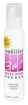 Condition 3-N-1 Mousse 6 Ounce Extra-Hold With Sunscreen (177ml) (6 Pack)