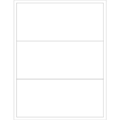 8 x 3.5 in. White Rectangle Laser Labels - Pack of 300