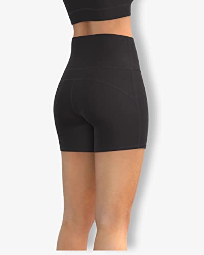 Image of Sfytt Women's 6 inch High Waist Biker Shorts - Workout Yoga Running Gym Compression Spandex Booty Shorts - Polyester Exercise