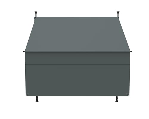 Canopée Store Banne Manuel Rétractable avec Manivelle, Auvent de Terrasse sans perçage, Protection Solaire Réglable pour Balcon, Terrasse, Jardin (Gris, 2m...